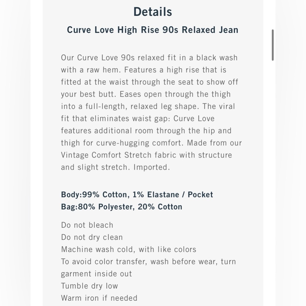 Abercrombie & Fitch Curve Love High-Rise 90s Relaxed Jeans in Black - Picture 5 of 7